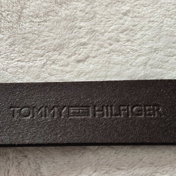 Tommy Hilfiger Men’s Brown Leather Belt Size 38 – Double Loop Buckle - Picture 7 of 7